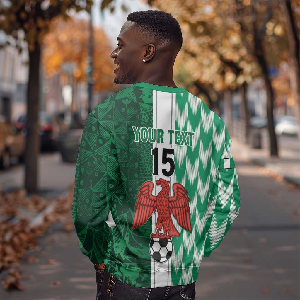 Custom Nigeria Football Sweatshirt Go Champions LT15