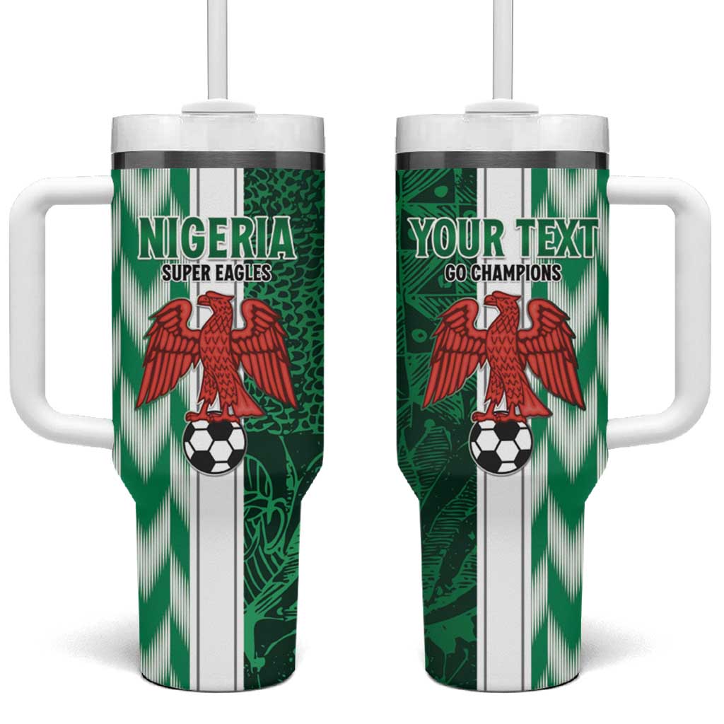 Custom Nigeria Football Tumbler With Handle Go Champions LT15