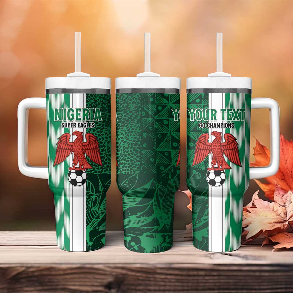 Custom Nigeria Football Tumbler With Handle Go Champions LT15