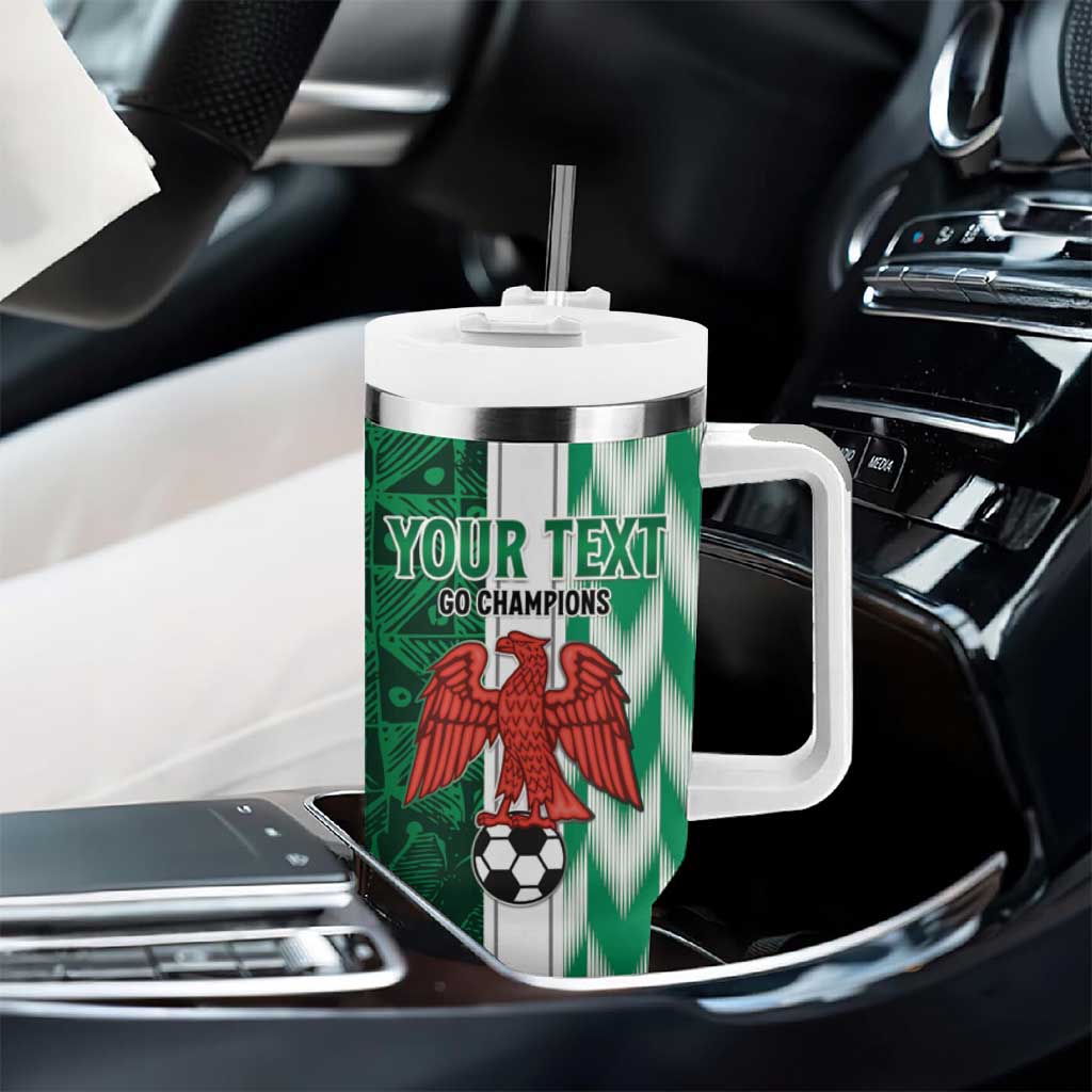 Custom Nigeria Football Tumbler With Handle Go Champions LT15