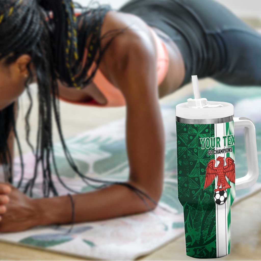 Custom Nigeria Football Tumbler With Handle Go Champions LT15