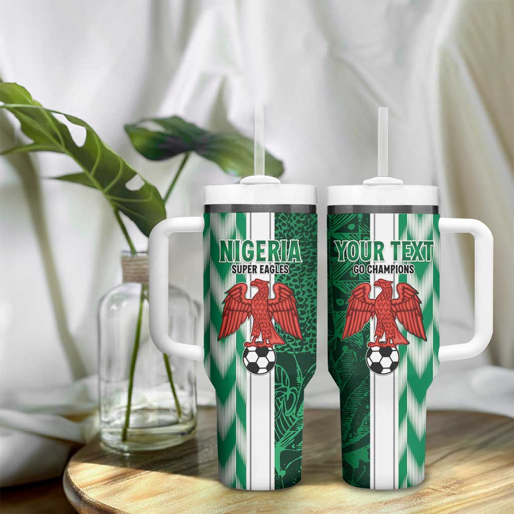 Custom Nigeria Football Tumbler With Handle Go Champions LT15