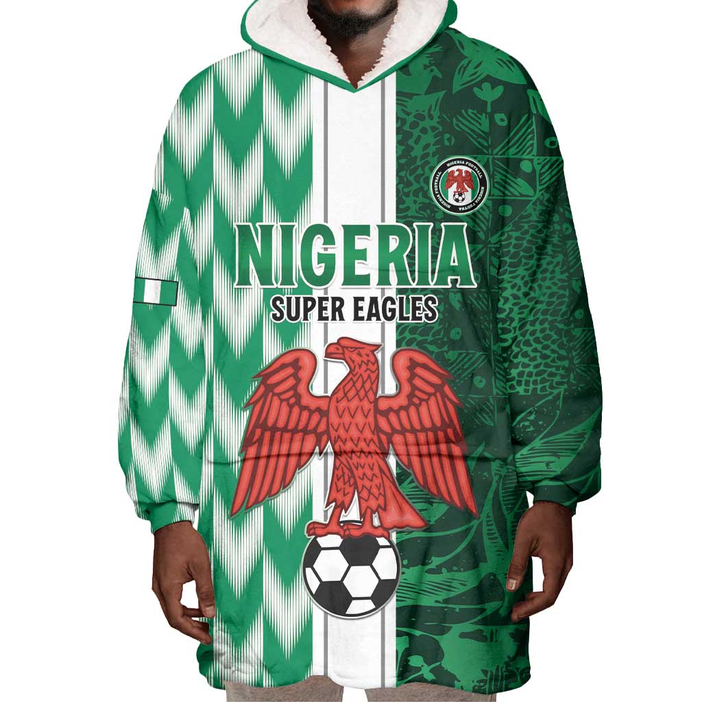 Custom Nigeria Football Wearable Blanket Hoodie Go Champions LT15