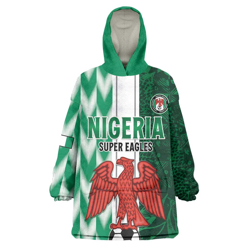 Custom Nigeria Football Wearable Blanket Hoodie Go Champions LT15