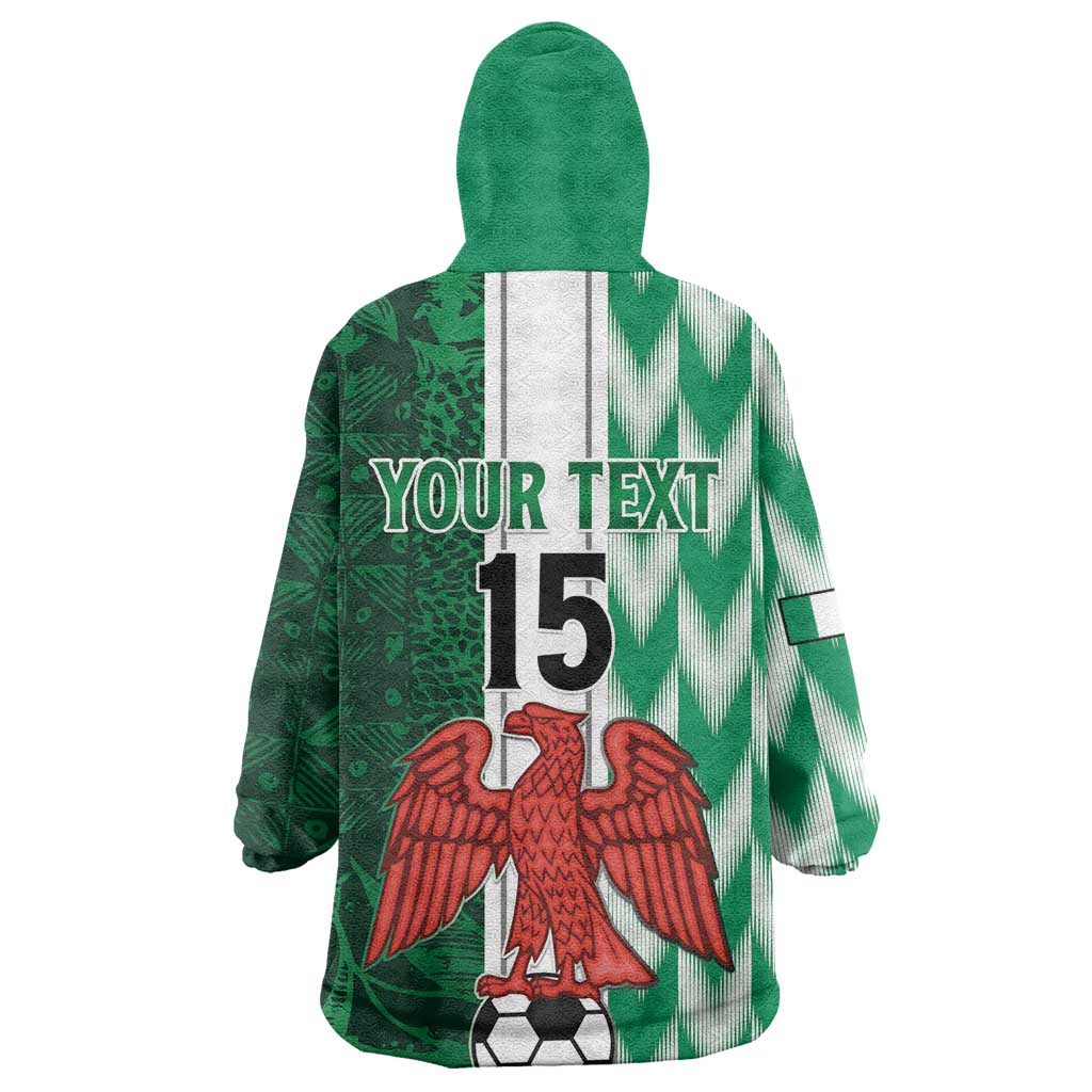 Custom Nigeria Football Wearable Blanket Hoodie Go Champions LT15