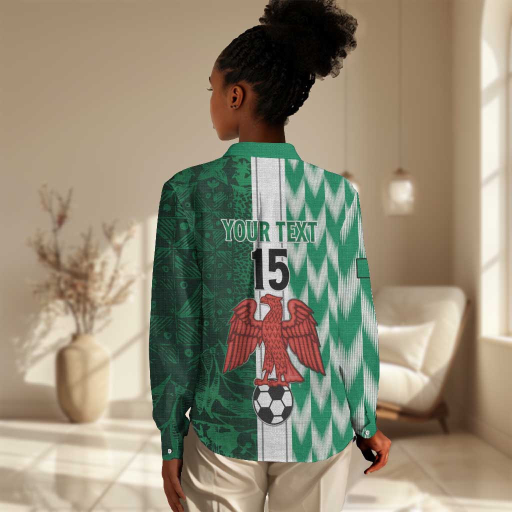 Custom Nigeria Football Women Casual Shirt Go Champions LT15