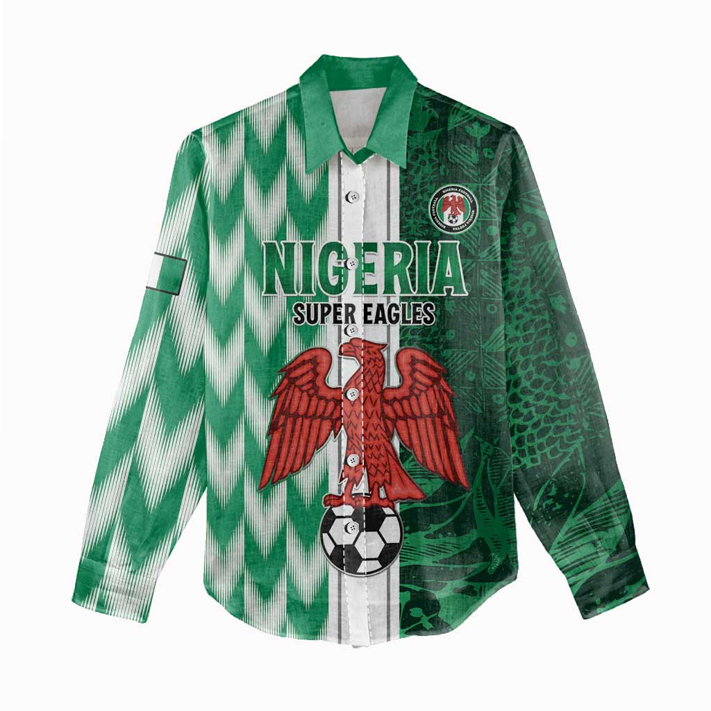 Custom Nigeria Football Women Casual Shirt Go Champions LT15