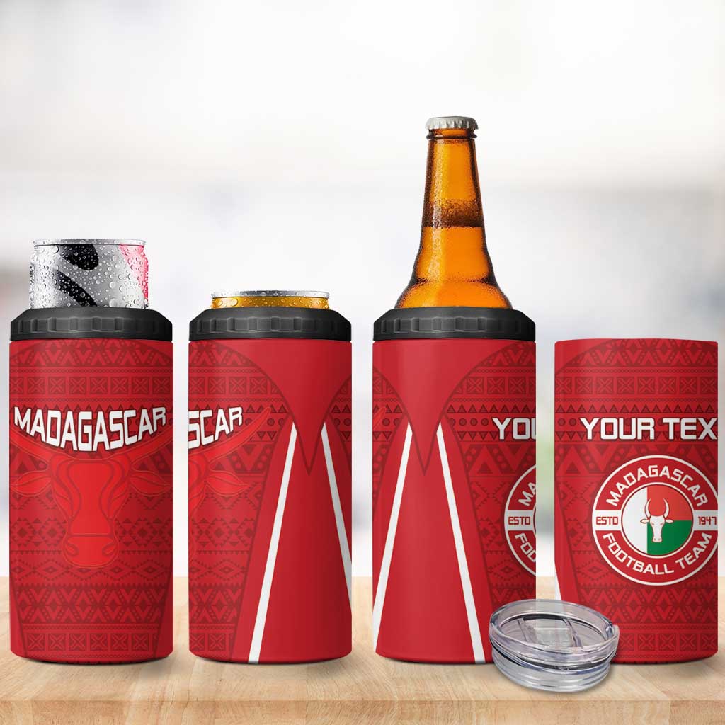 Custom Madagascar Football 4 in 1 Can Cooler Tumbler Go Champions LT15