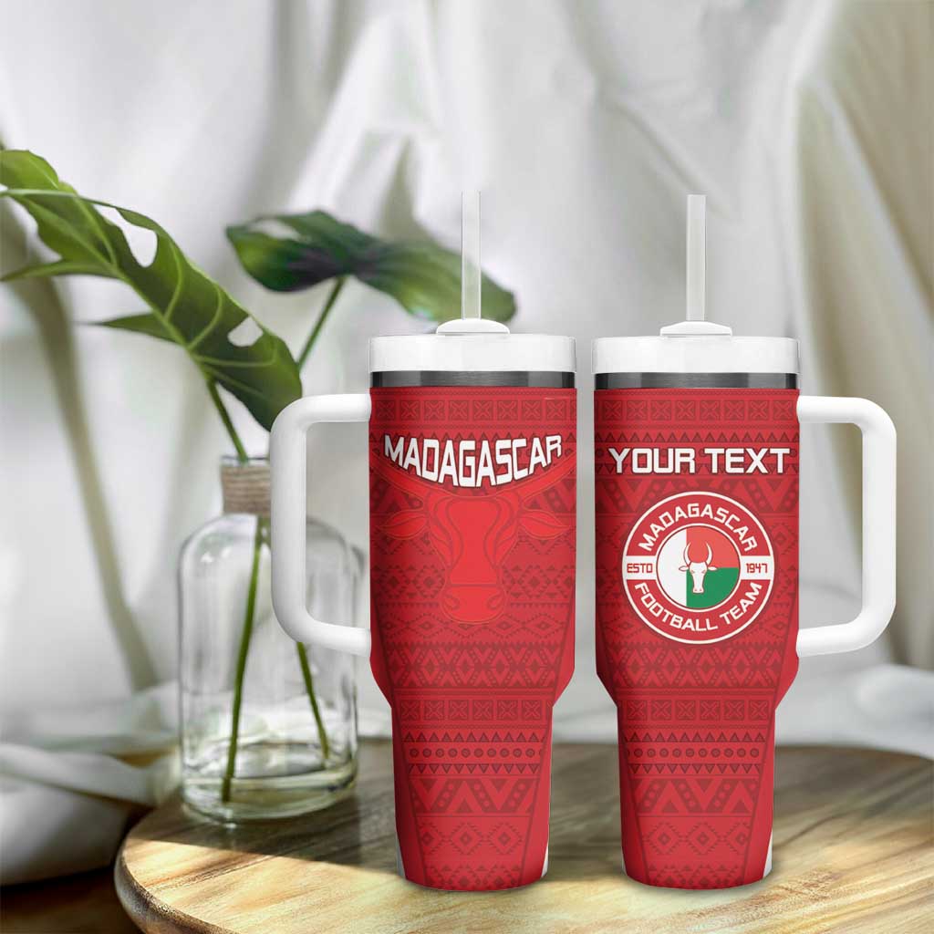 Custom Madagascar Football Tumbler With Handle Go Champions LT15