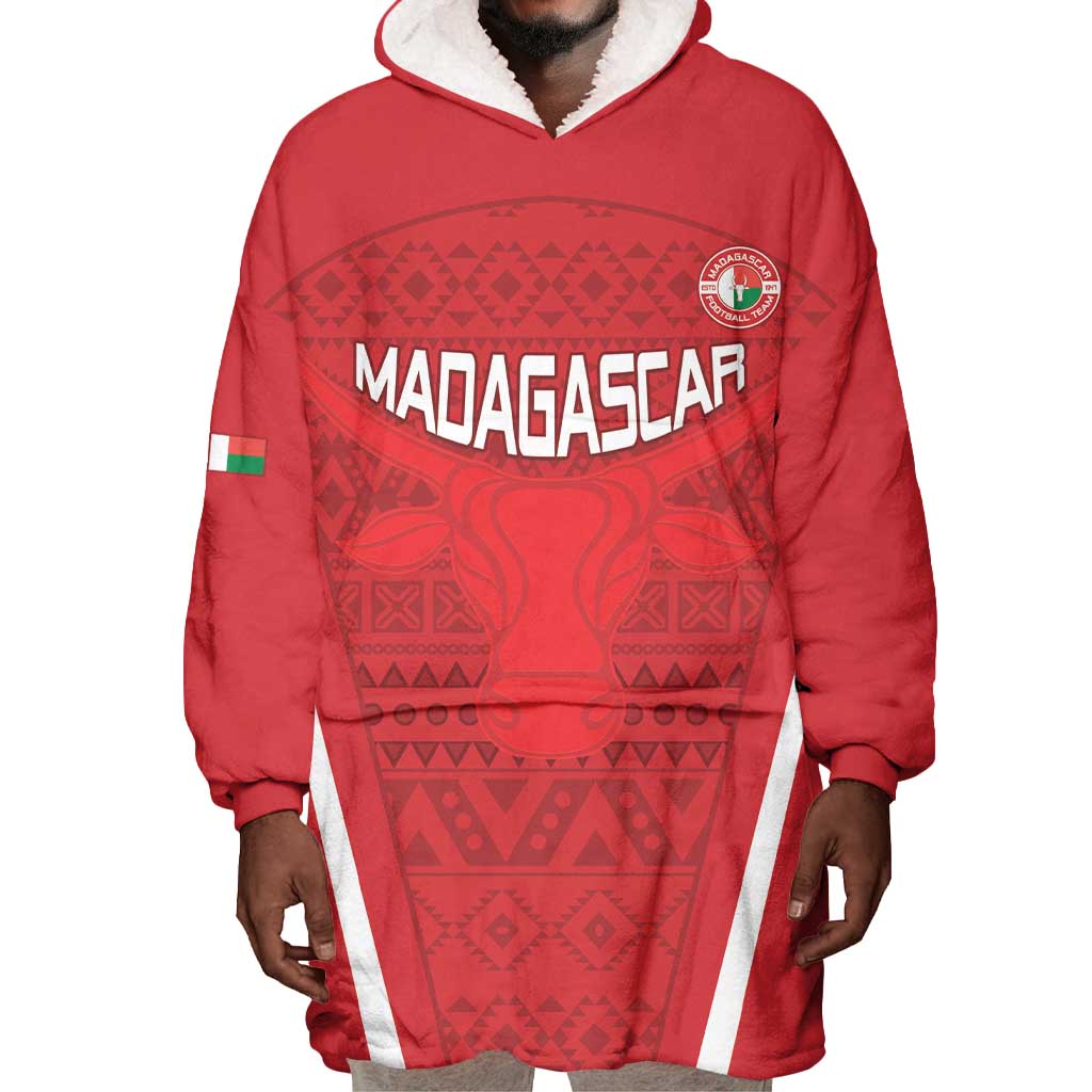 Custom Madagascar Football Wearable Blanket Hoodie Go Champions LT15