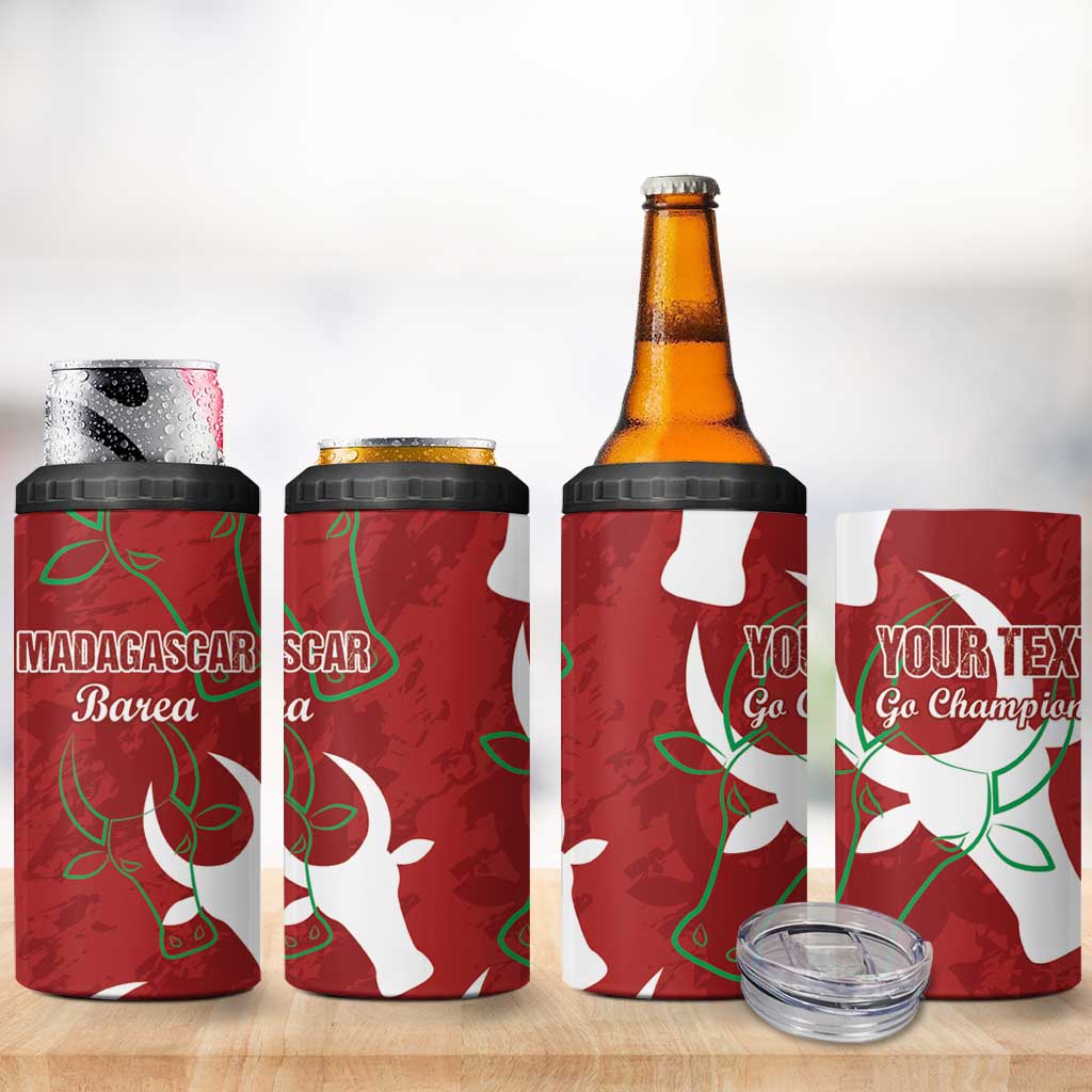 Custom Madagascar Football 4 in 1 Can Cooler Tumbler Allez Barea LT15