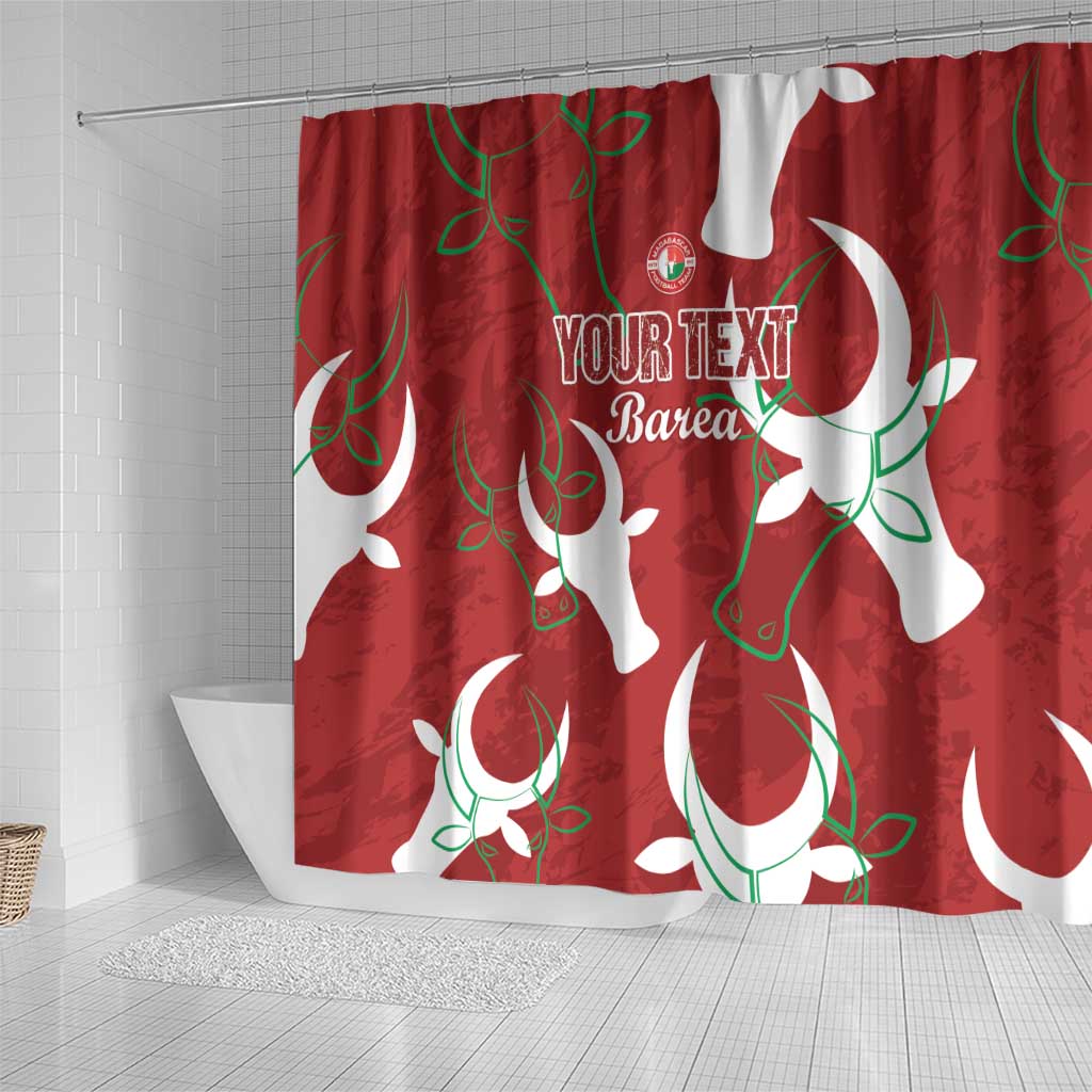 Custom Madagascar Football Shower Curtain Alefa Barea LT15