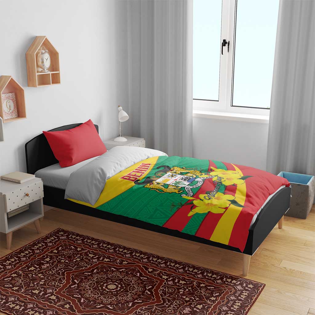 Happy Benin National Day Bedding Set Fraternite Justice Travail LT15