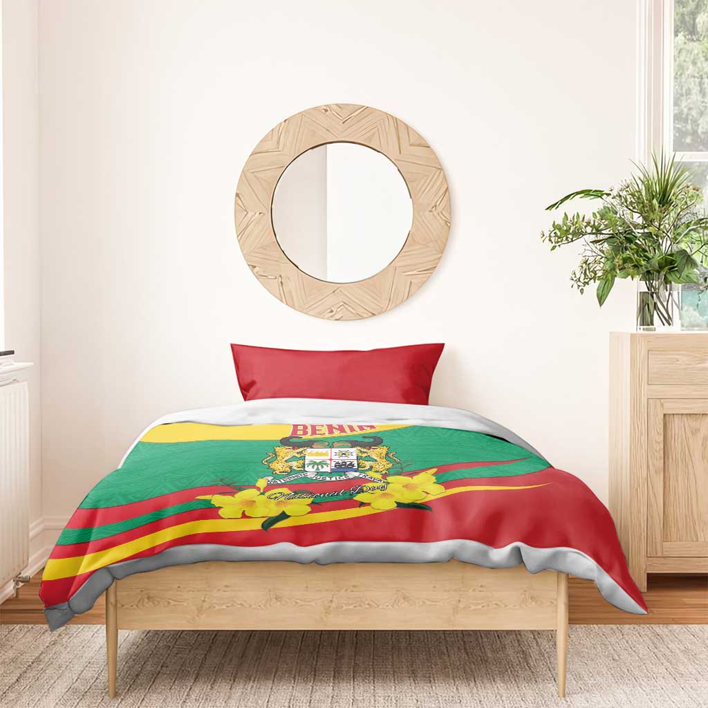 Happy Benin National Day Bedding Set Fraternite Justice Travail LT15
