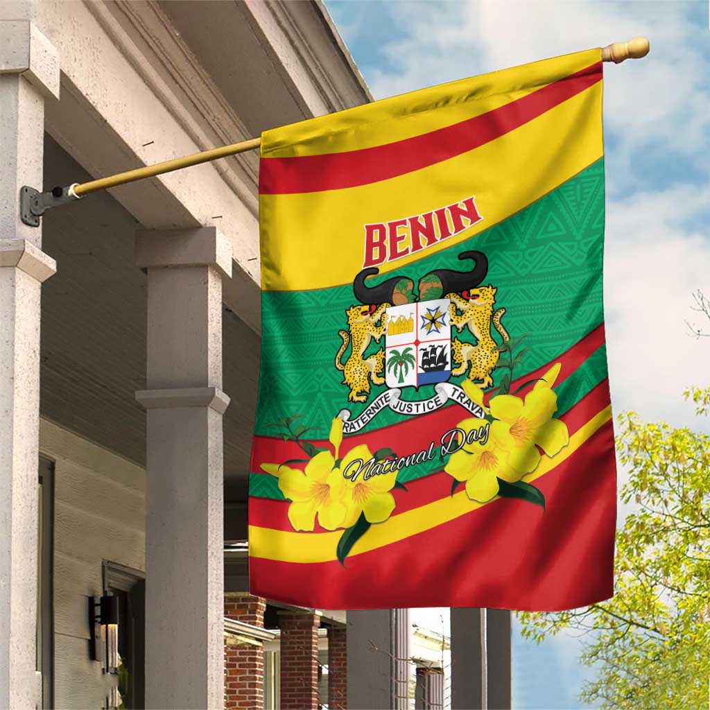 Happy Benin National Day Garden Flag Fraternite Justice Travail LT15