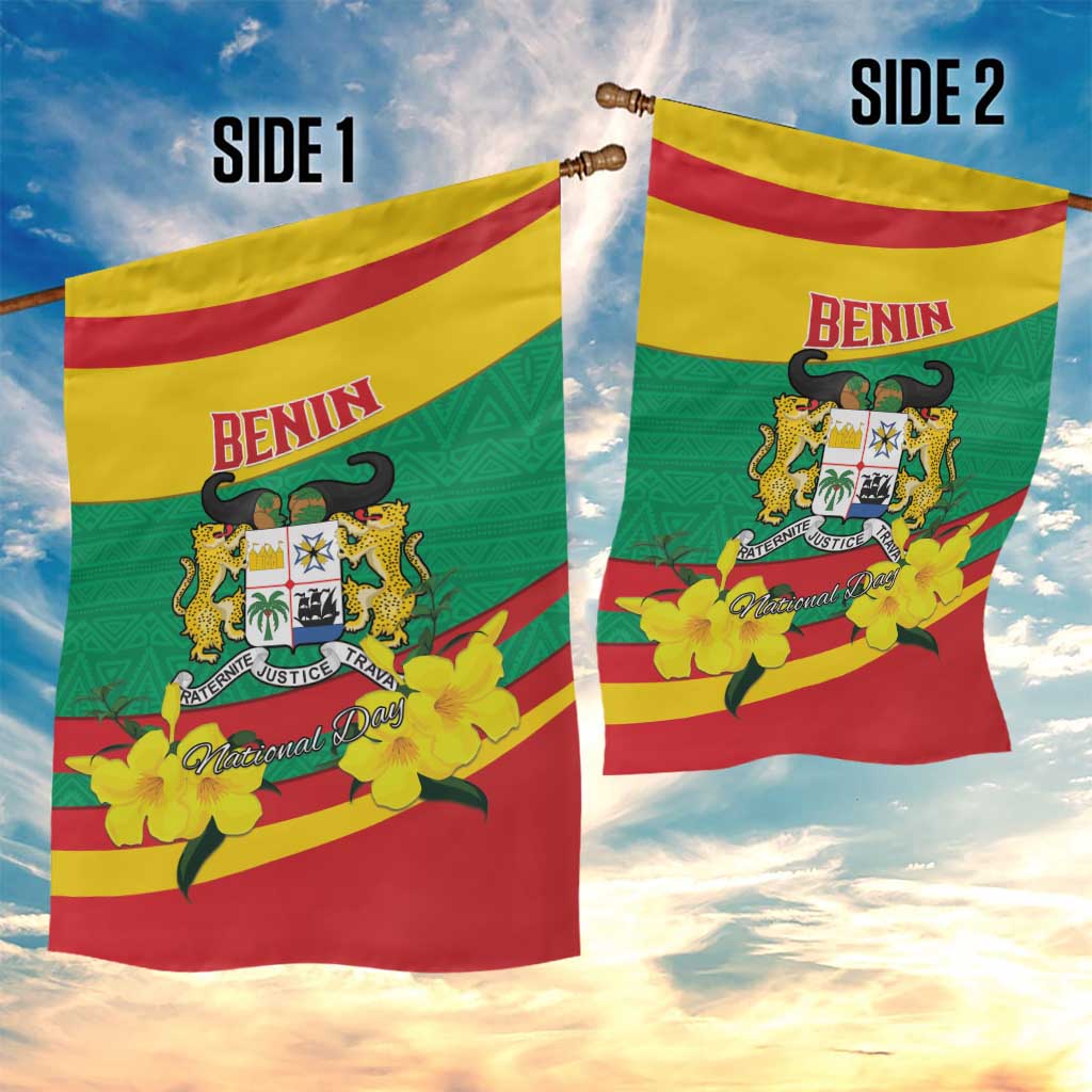 Happy Benin National Day Garden Flag Fraternite Justice Travail LT15