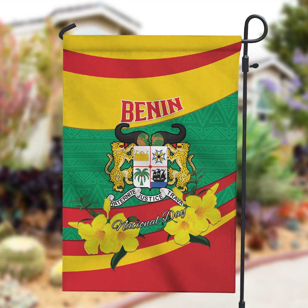 Happy Benin National Day Garden Flag Fraternite Justice Travail LT15