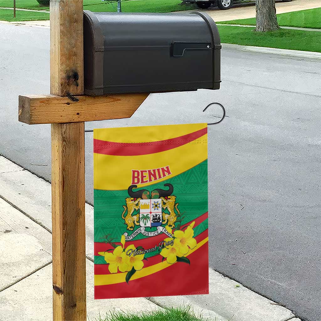 Happy Benin National Day Garden Flag Fraternite Justice Travail LT15