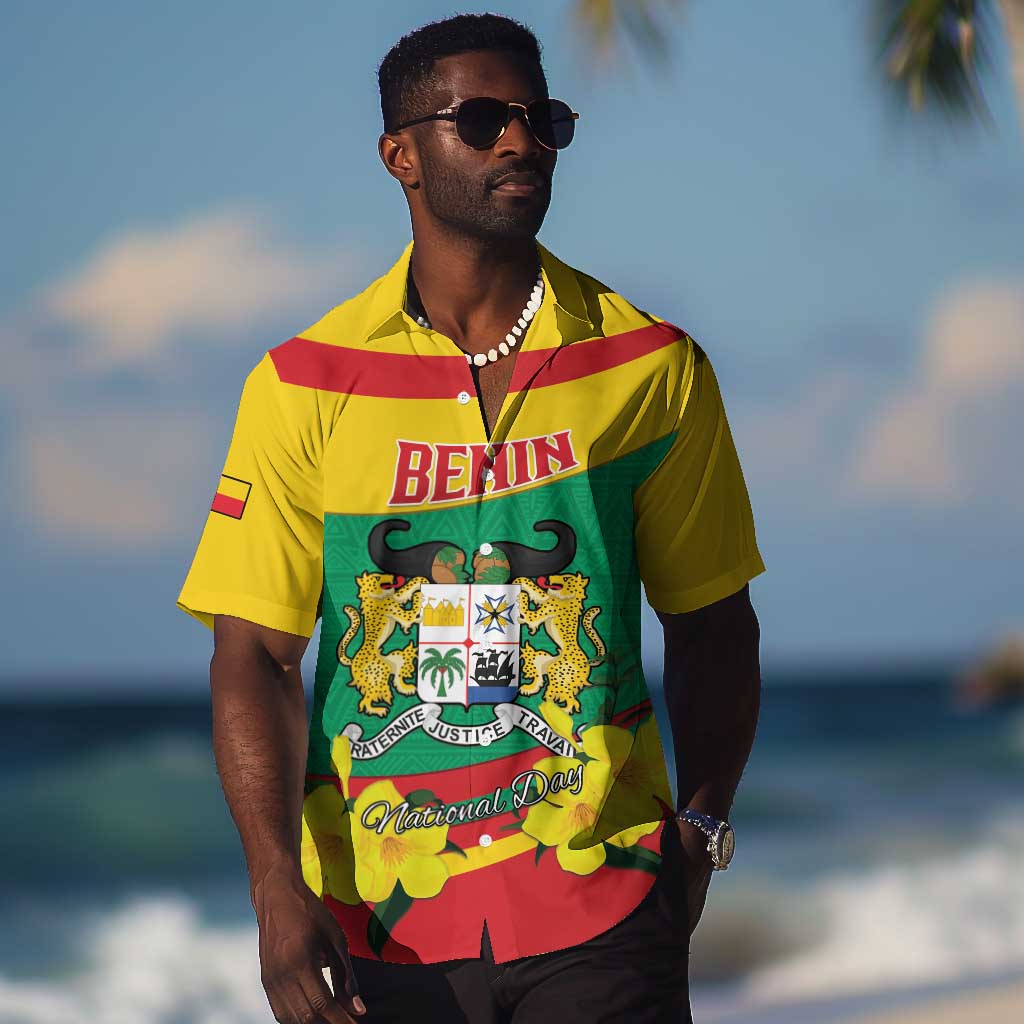 Personalized Happy Benin National Day Hawaiian Shirt Fraternite Justice Travail LT15