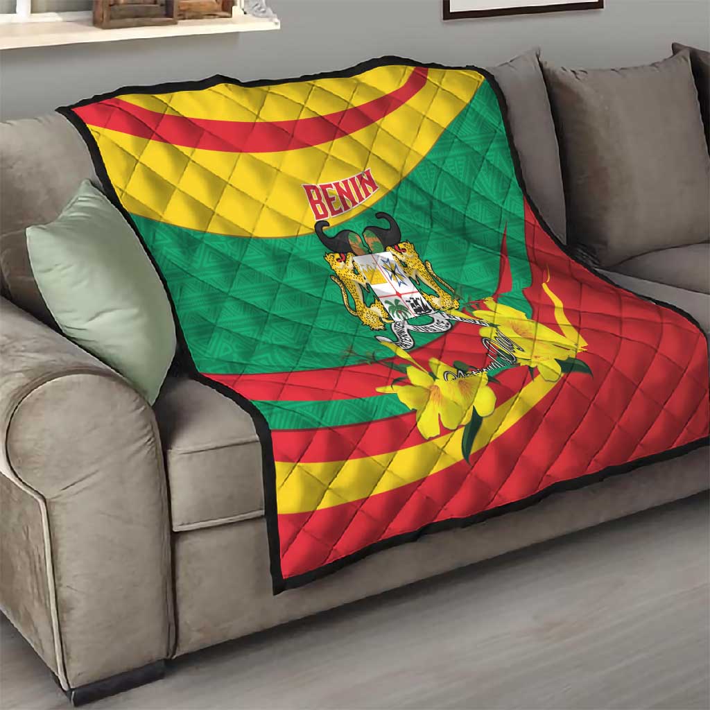 Happy Benin National Day Quilt Fraternite Justice Travail LT15