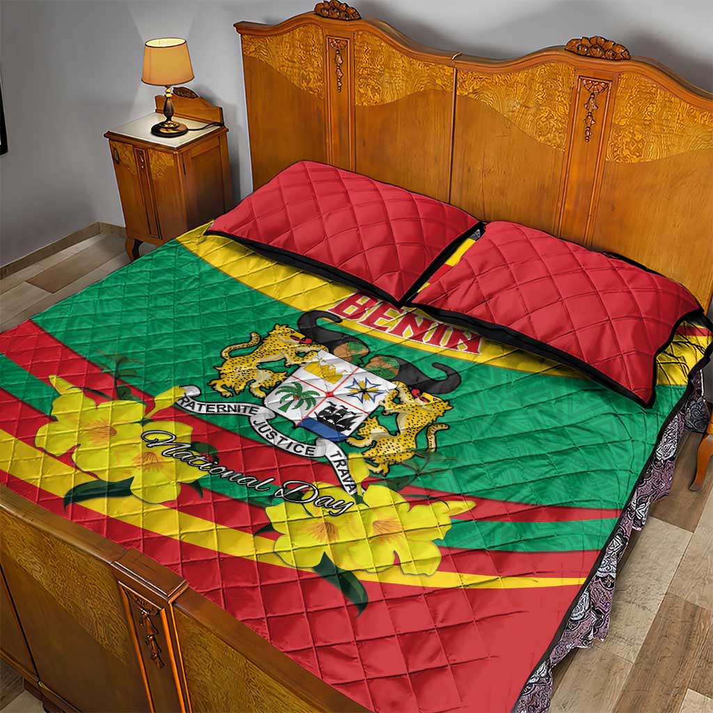 Happy Benin National Day Quilt Bed Set Fraternite Justice Travail LT15