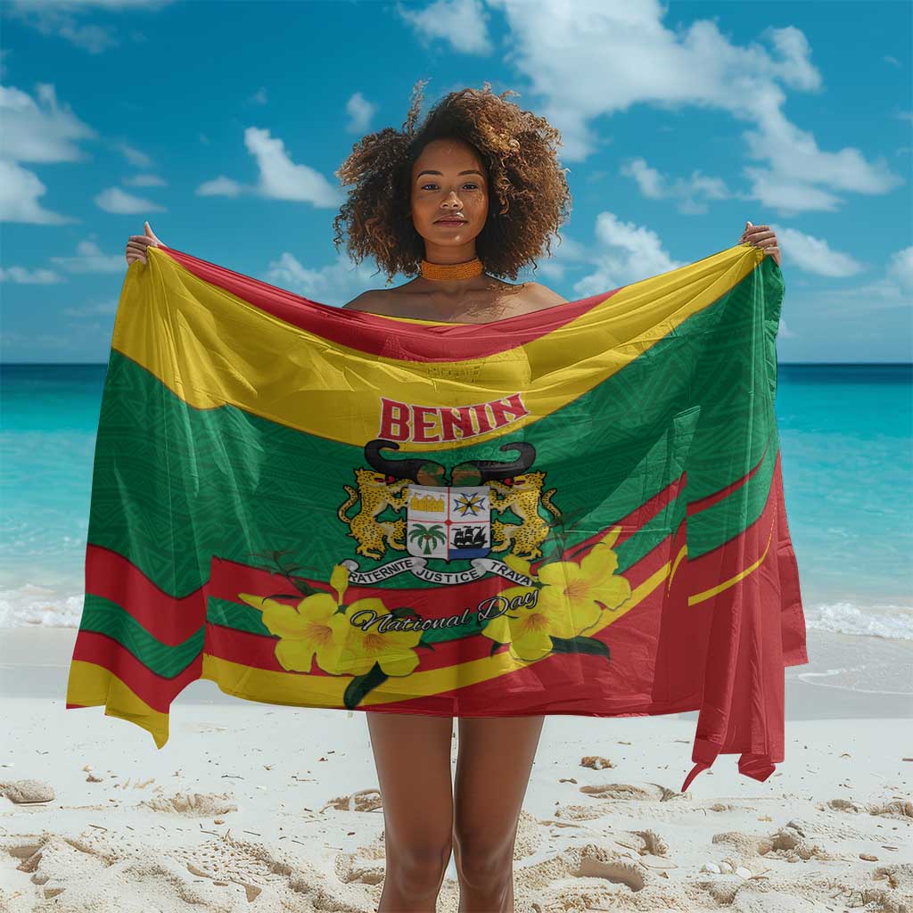 Happy Benin National Day Sarong Fraternite Justice Travail LT15