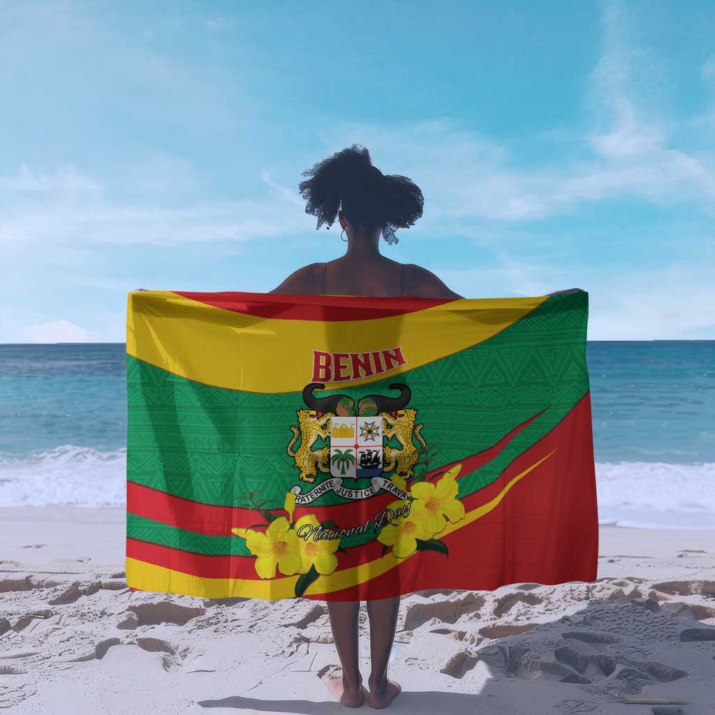 Happy Benin National Day Sarong Fraternite Justice Travail LT15