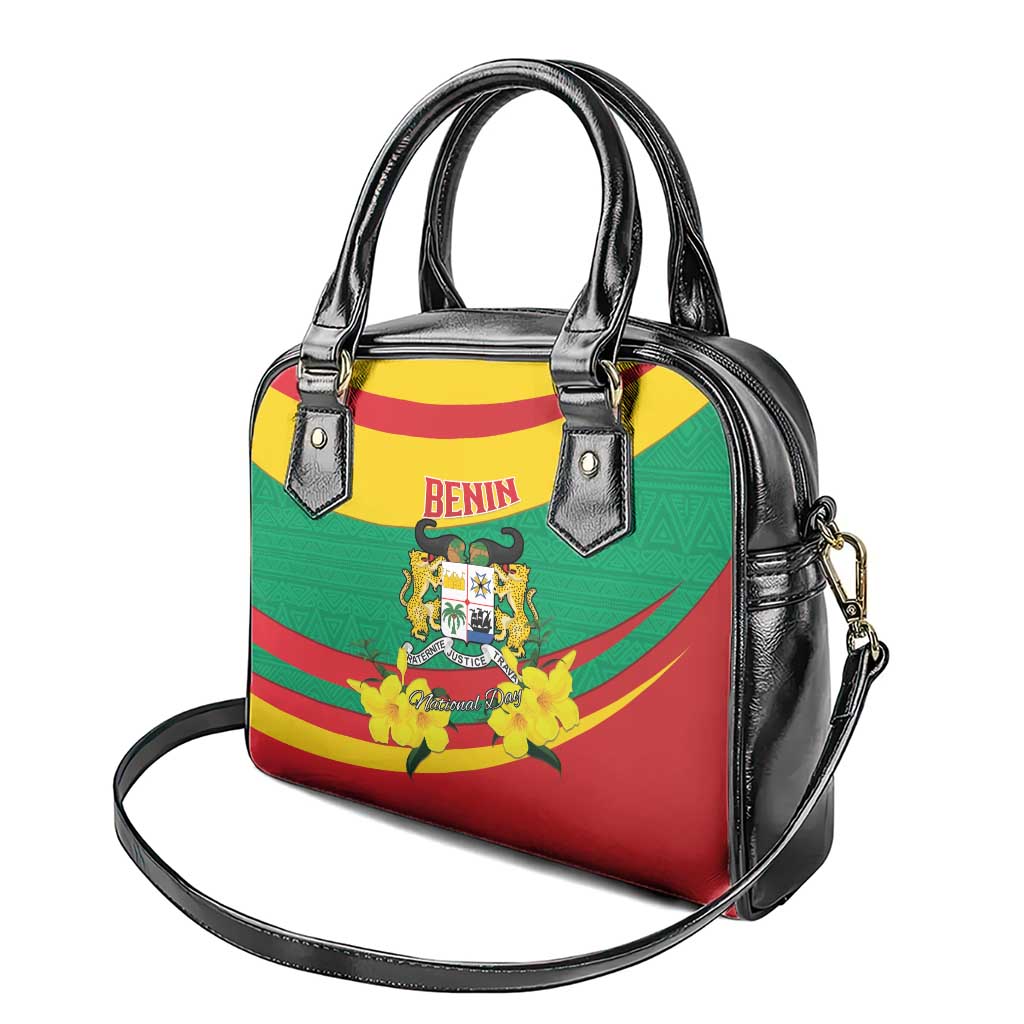 Benin National Day Shoulder Handbag Coat Of Arms Yellow Allamanda LT15