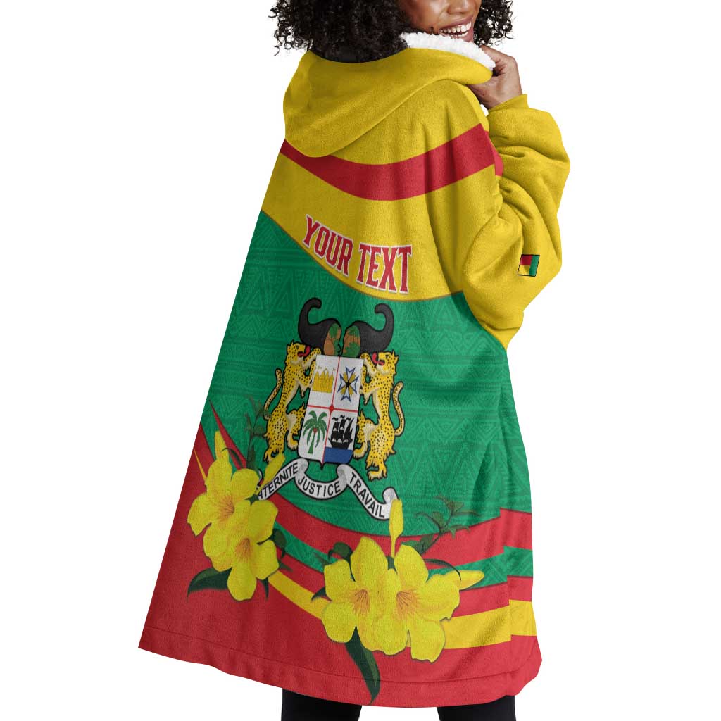 Personalized Happy Benin National Day Wearable Blanket Hoodie Fraternite Justice Travail LT15