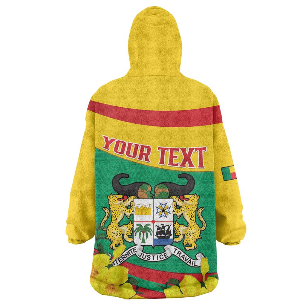 Personalized Happy Benin National Day Wearable Blanket Hoodie Fraternite Justice Travail LT15