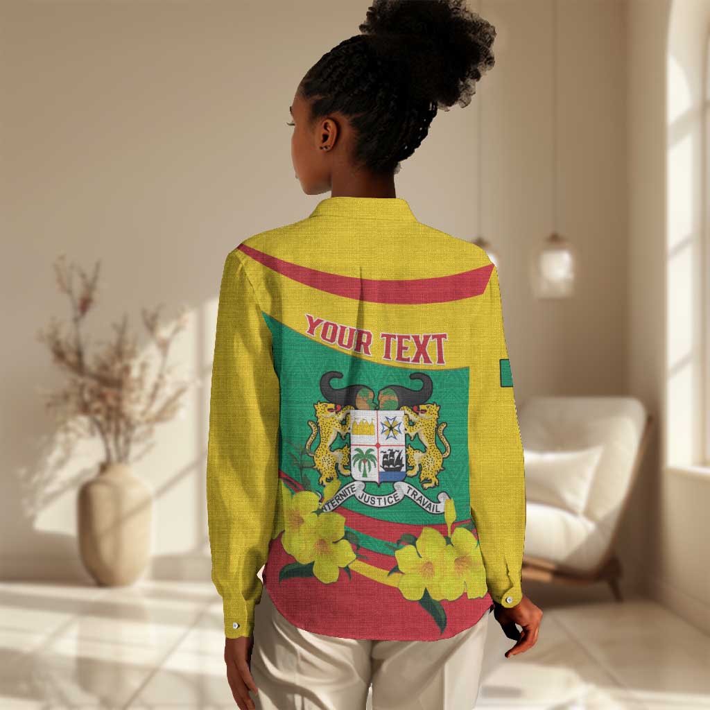 Personalized Happy Benin National Day Women Casual Shirt Fraternite Justice Travail LT15