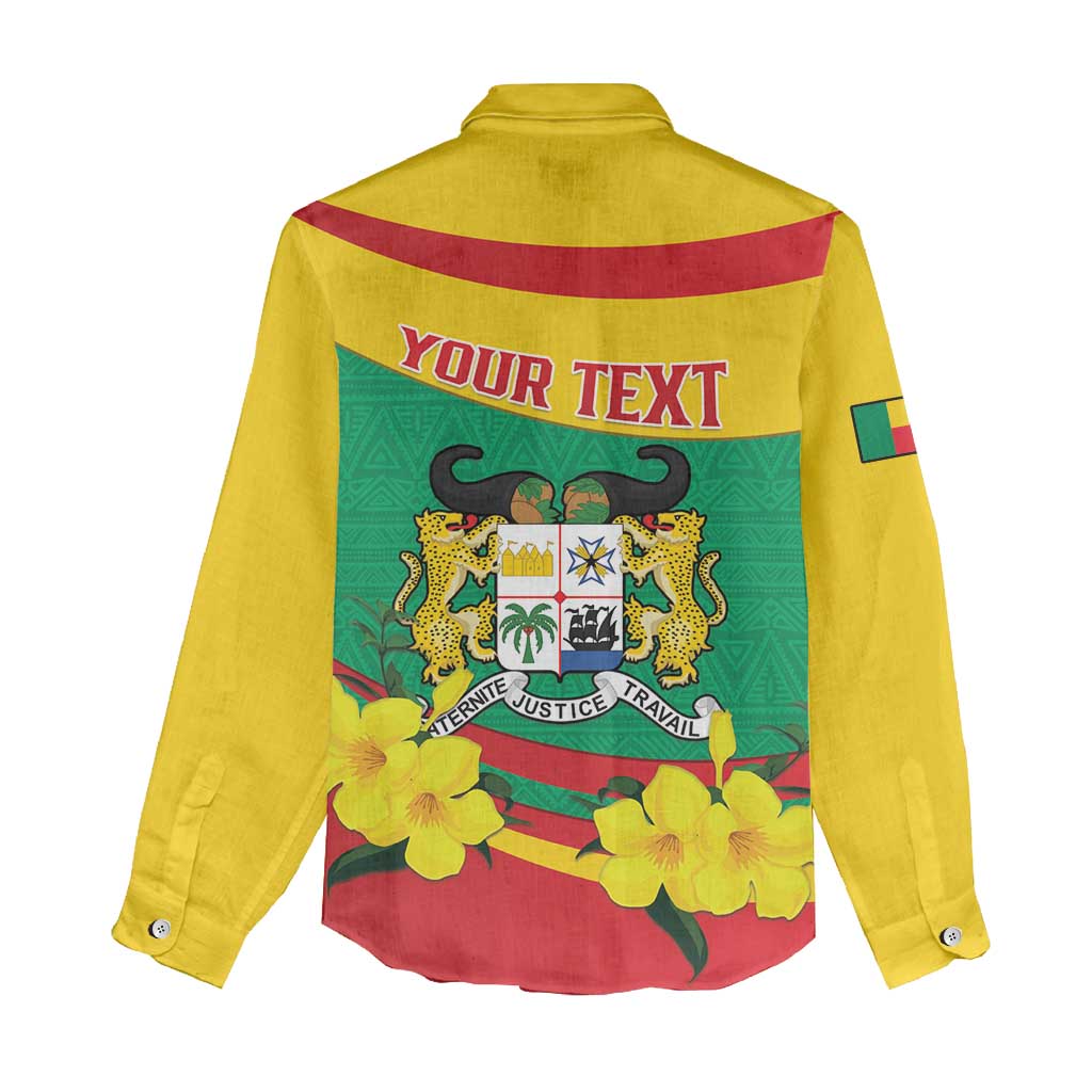 Personalized Happy Benin National Day Women Casual Shirt Fraternite Justice Travail LT15
