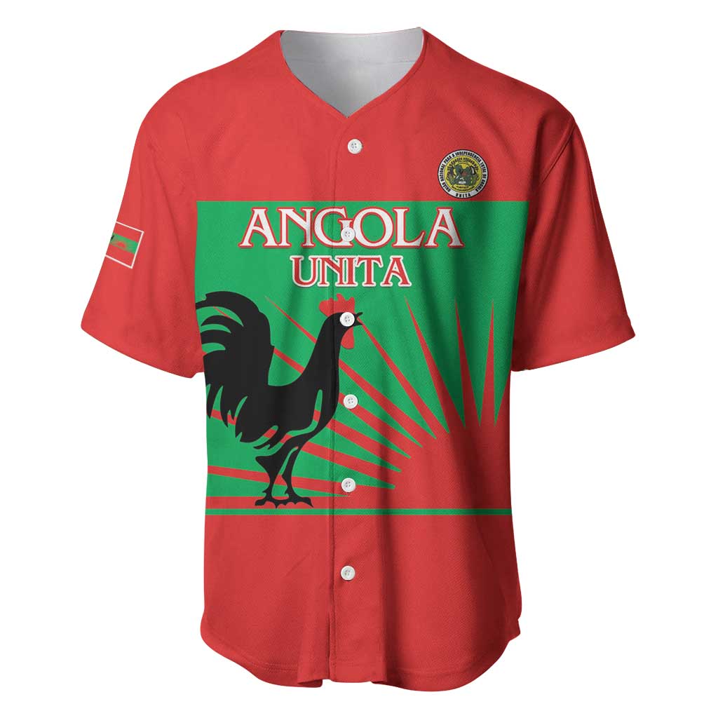 Personalized Angola Baseball Jersey UNITA  Party Flag Style LT15