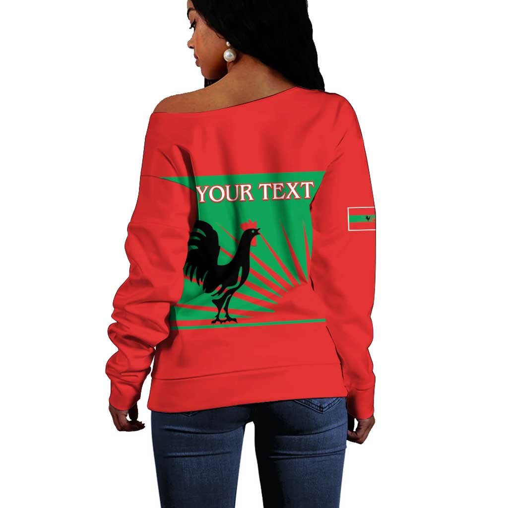 Personalized Angola Off Shoulder Sweater UNITA  Party Flag Style LT15