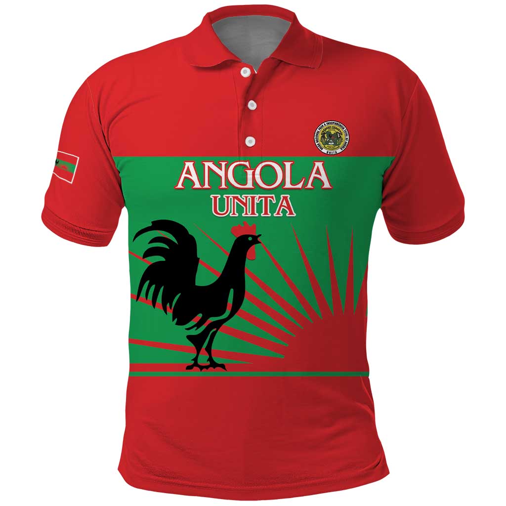 Personalised UNITA Angola Polo Shirt Party Flag Style LT15