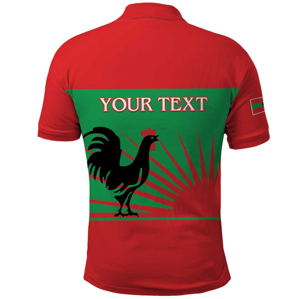 Personalised UNITA Angola Polo Shirt Party Flag Style LT15