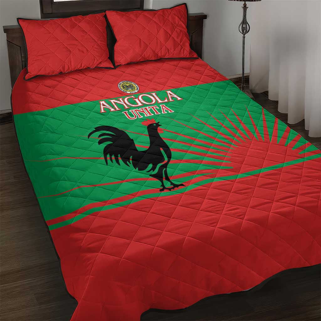Angola Quilt Bed Set UNITA  Party Flag Style LT15
