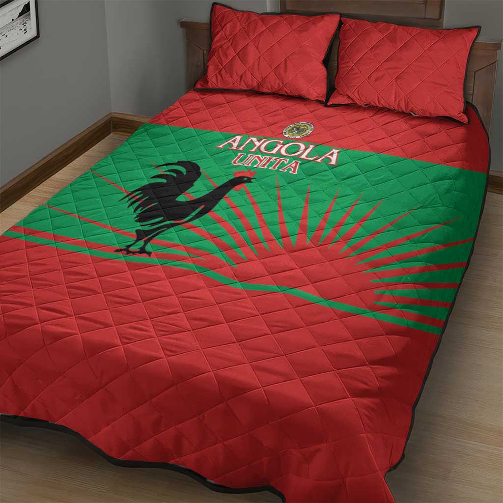 Angola Quilt Bed Set UNITA  Party Flag Style LT15