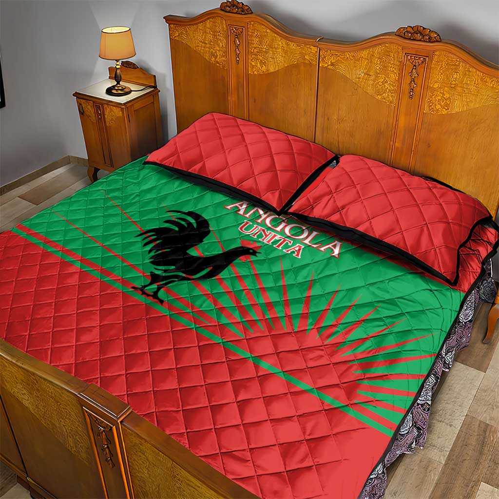 Angola Quilt Bed Set UNITA  Party Flag Style LT15