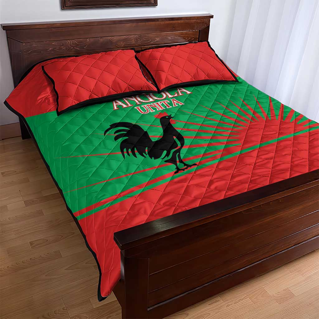 Angola Quilt Bed Set UNITA  Party Flag Style LT15