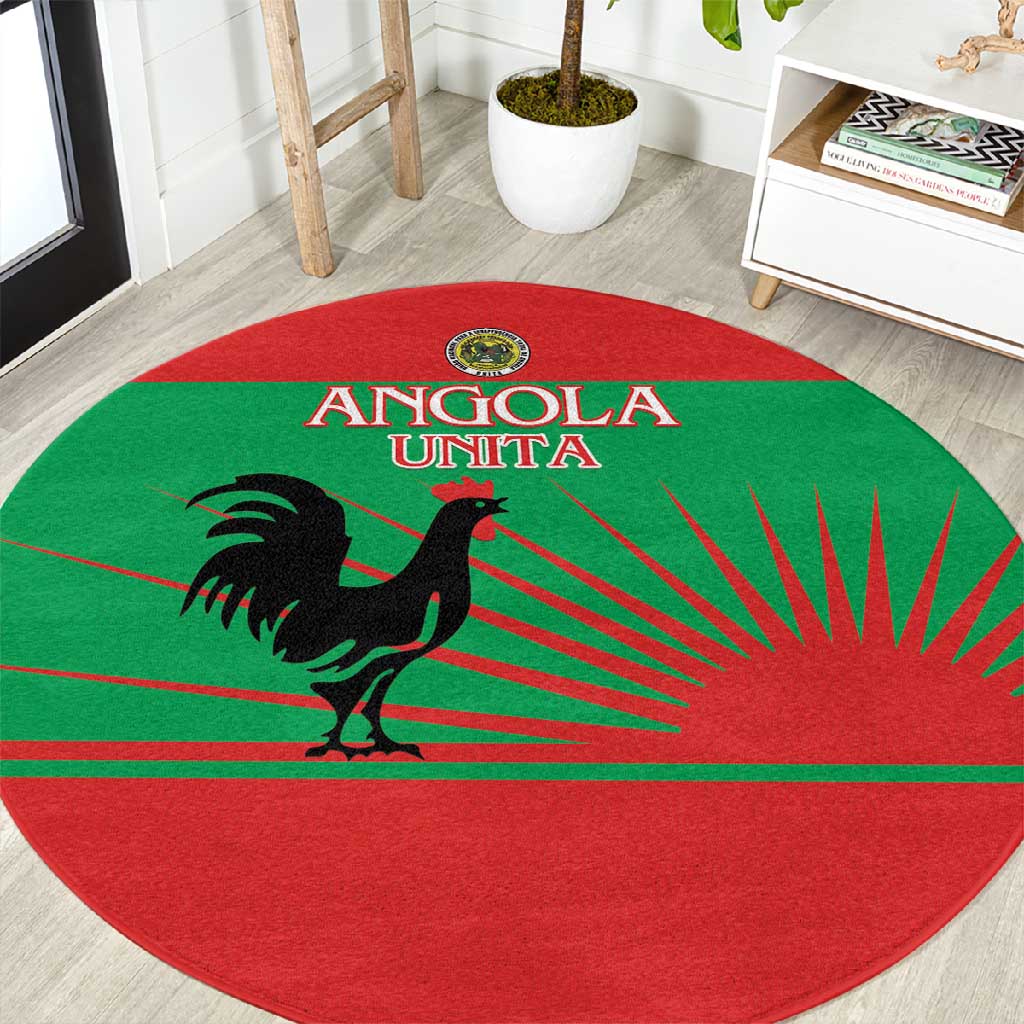 Angola Round Carpet UNITA  Party Flag Style LT15