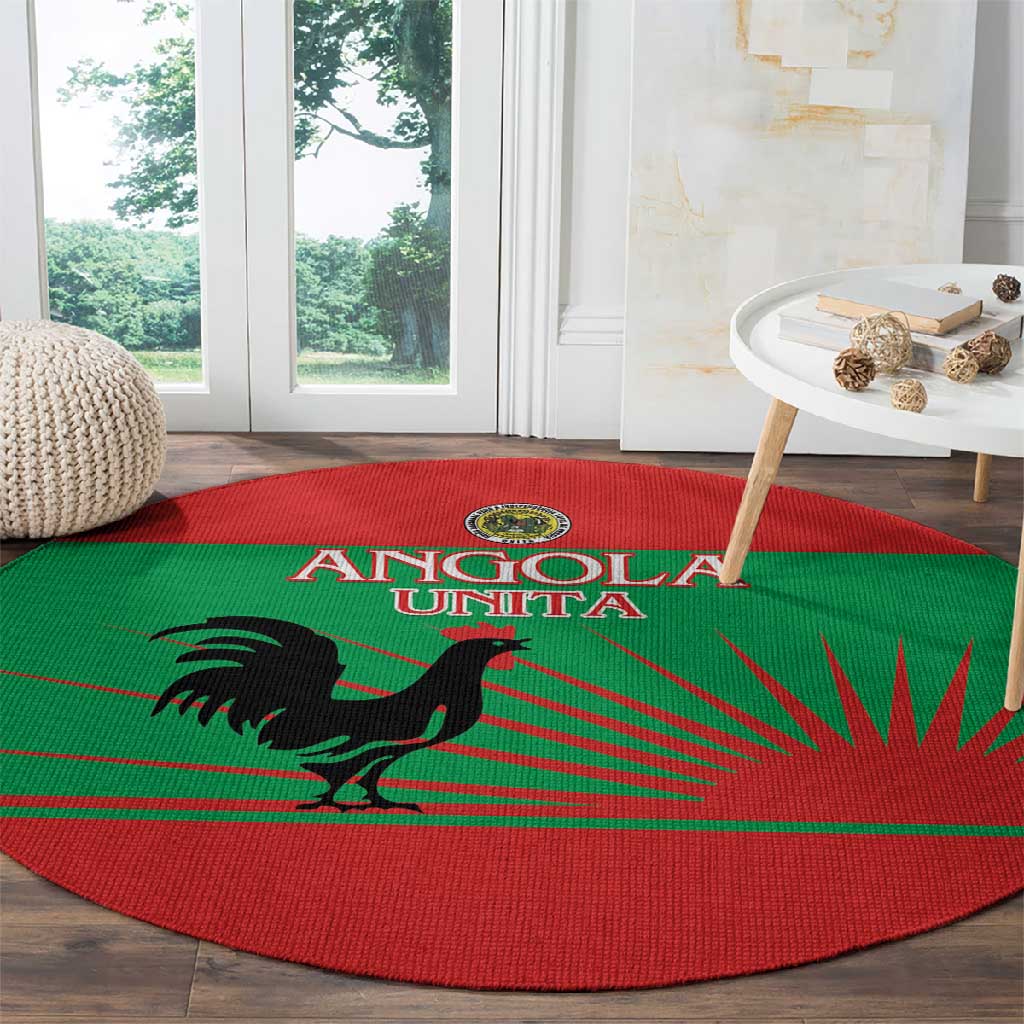 Angola Round Carpet UNITA  Party Flag Style LT15