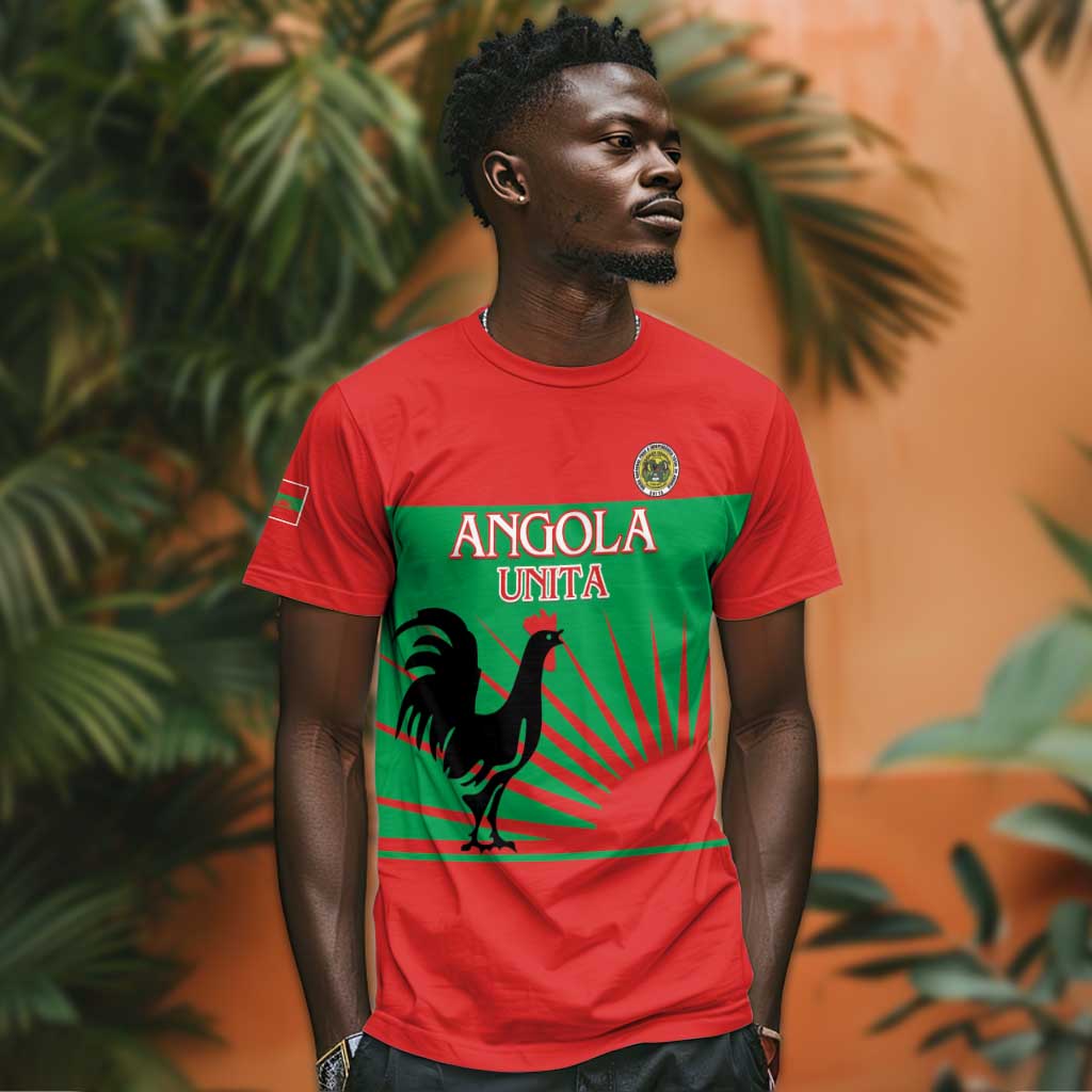 Personalized Angola T shirt UNITA  Party Flag Style LT15