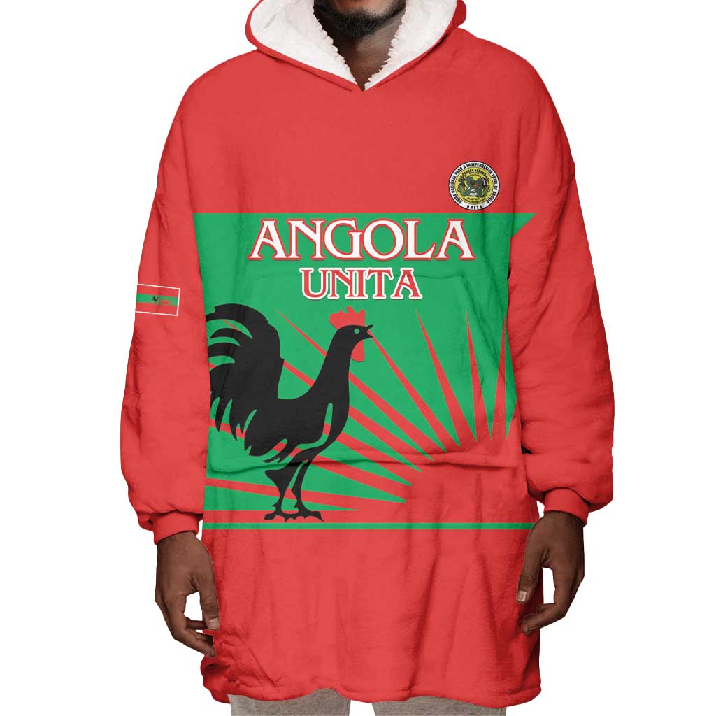 Personalized Angola Wearable Blanket Hoodie UNITA  Party Flag Style LT15