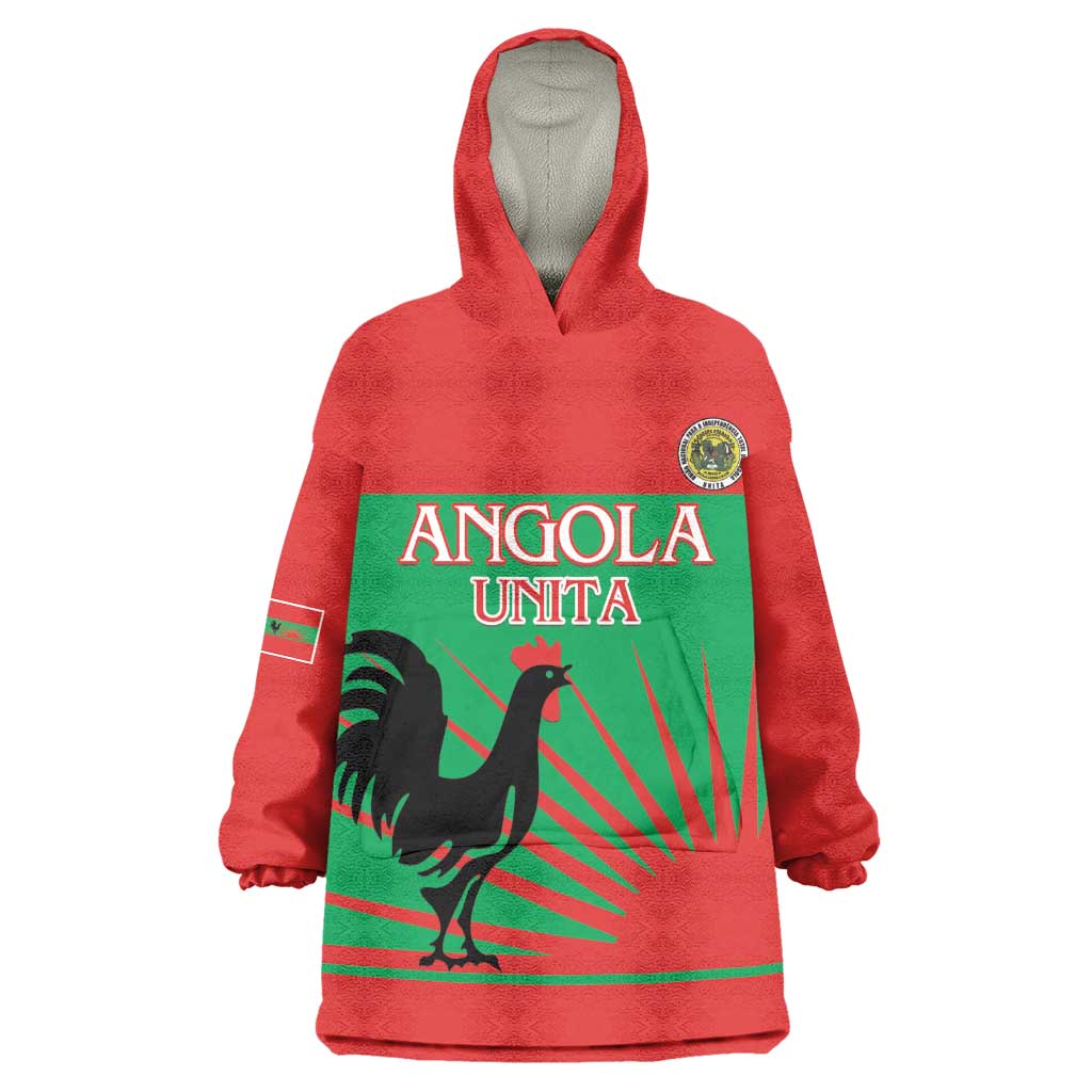 Personalized Angola Wearable Blanket Hoodie UNITA  Party Flag Style LT15