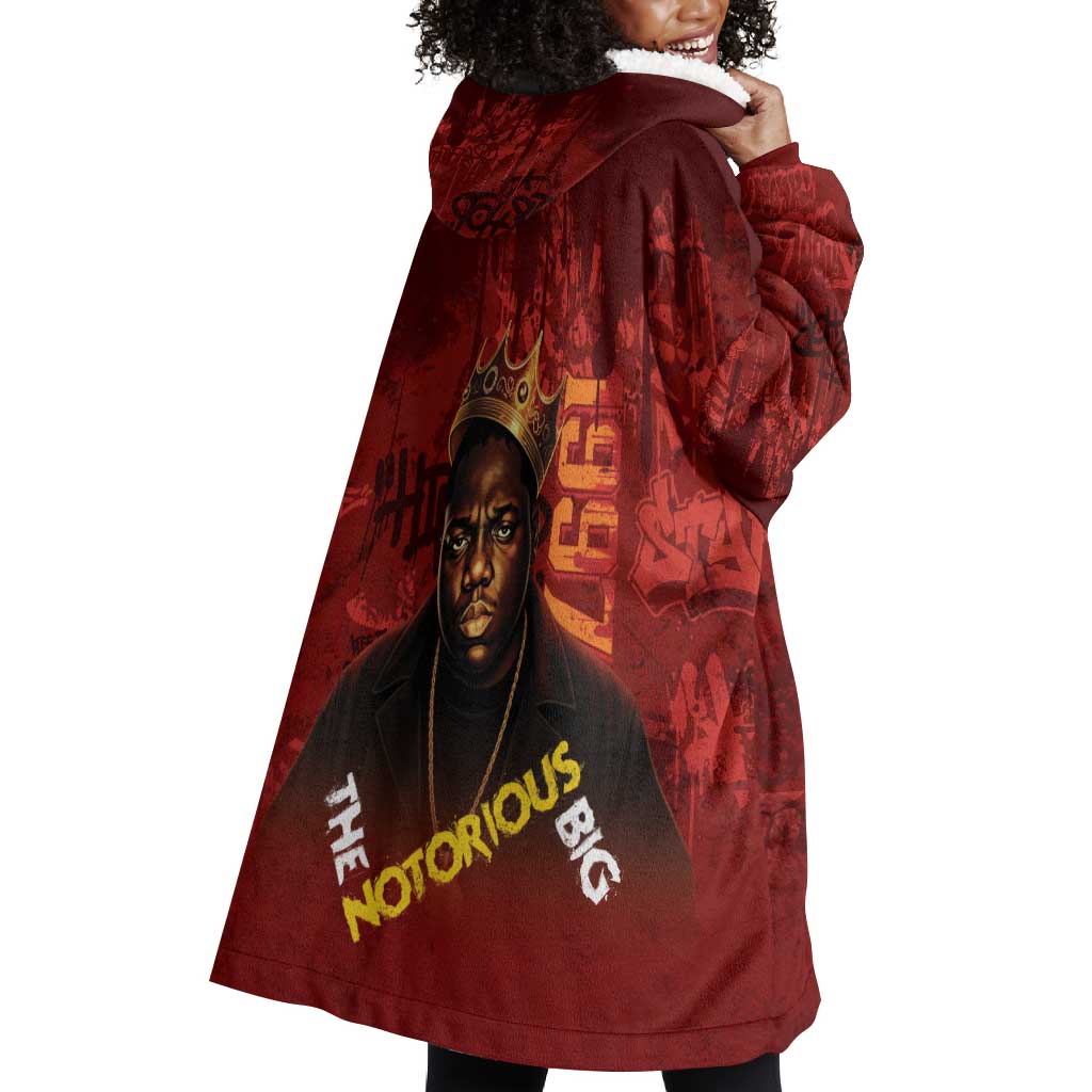 Biggie Smalls Forever Since 1997 Wearable Blanket Hoodie Big Black Hip Hop LT15