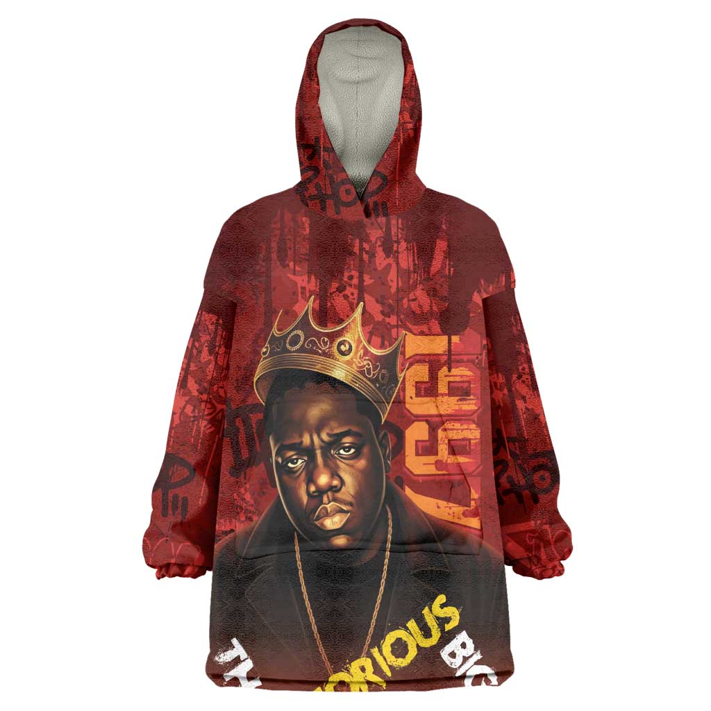 Biggie Smalls Forever Since 1997 Wearable Blanket Hoodie Big Black Hip Hop LT15