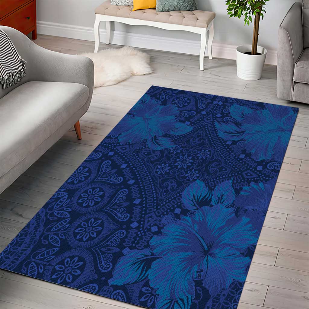 Afro Hibiscus Tropical Area Rug ShweShwe African Pattern LT15