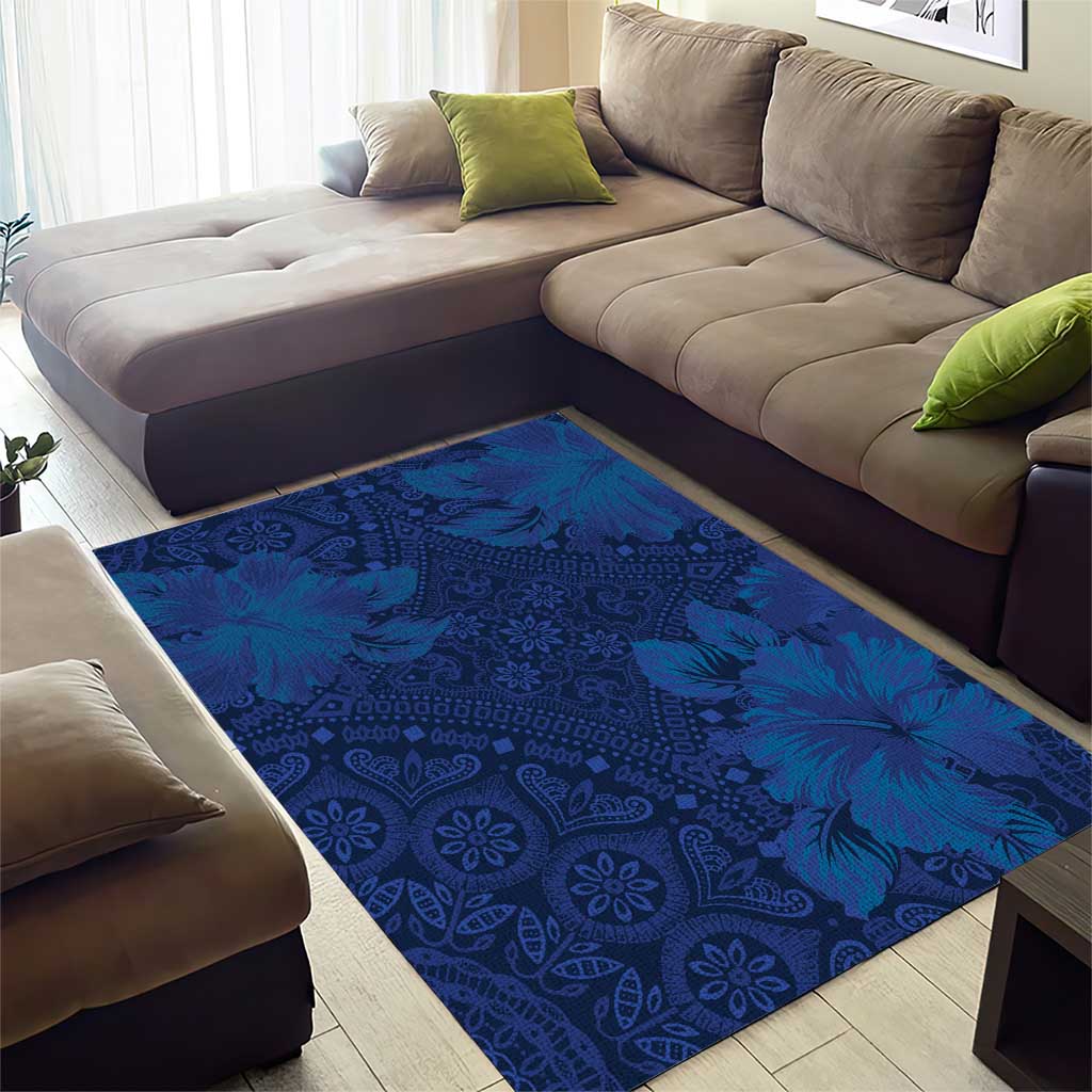 Afro Hibiscus Tropical Area Rug ShweShwe African Pattern LT15