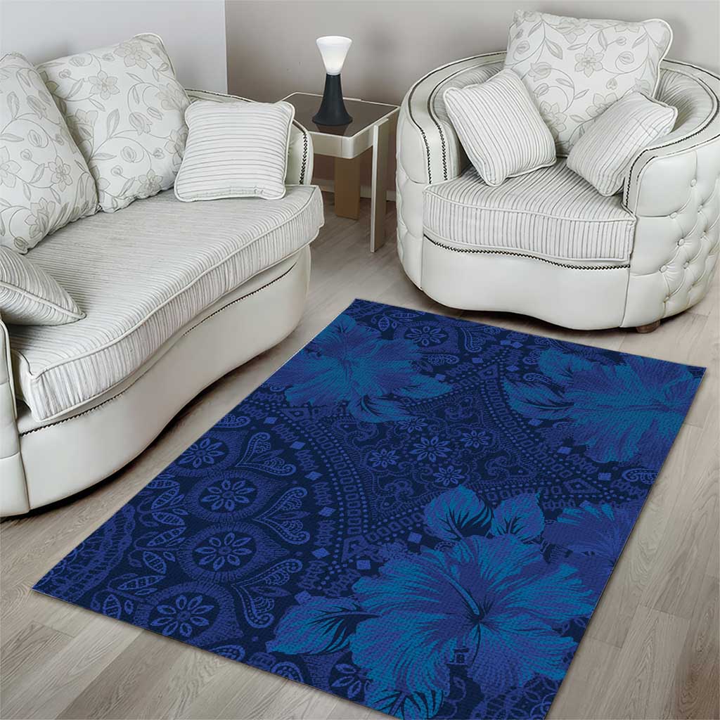 Afro Hibiscus Tropical Area Rug ShweShwe African Pattern LT15